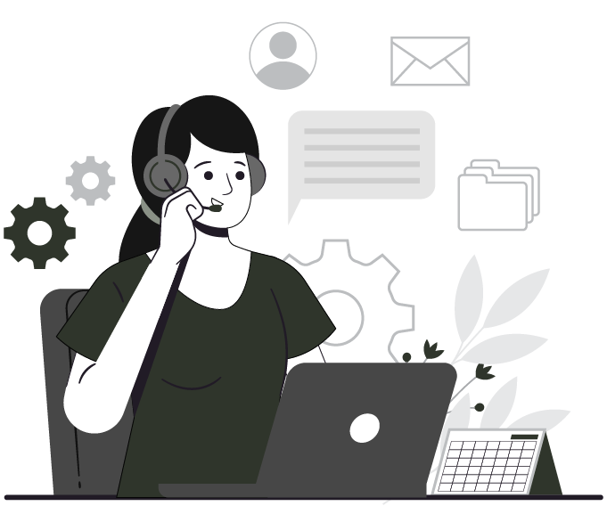 Person working at desk
